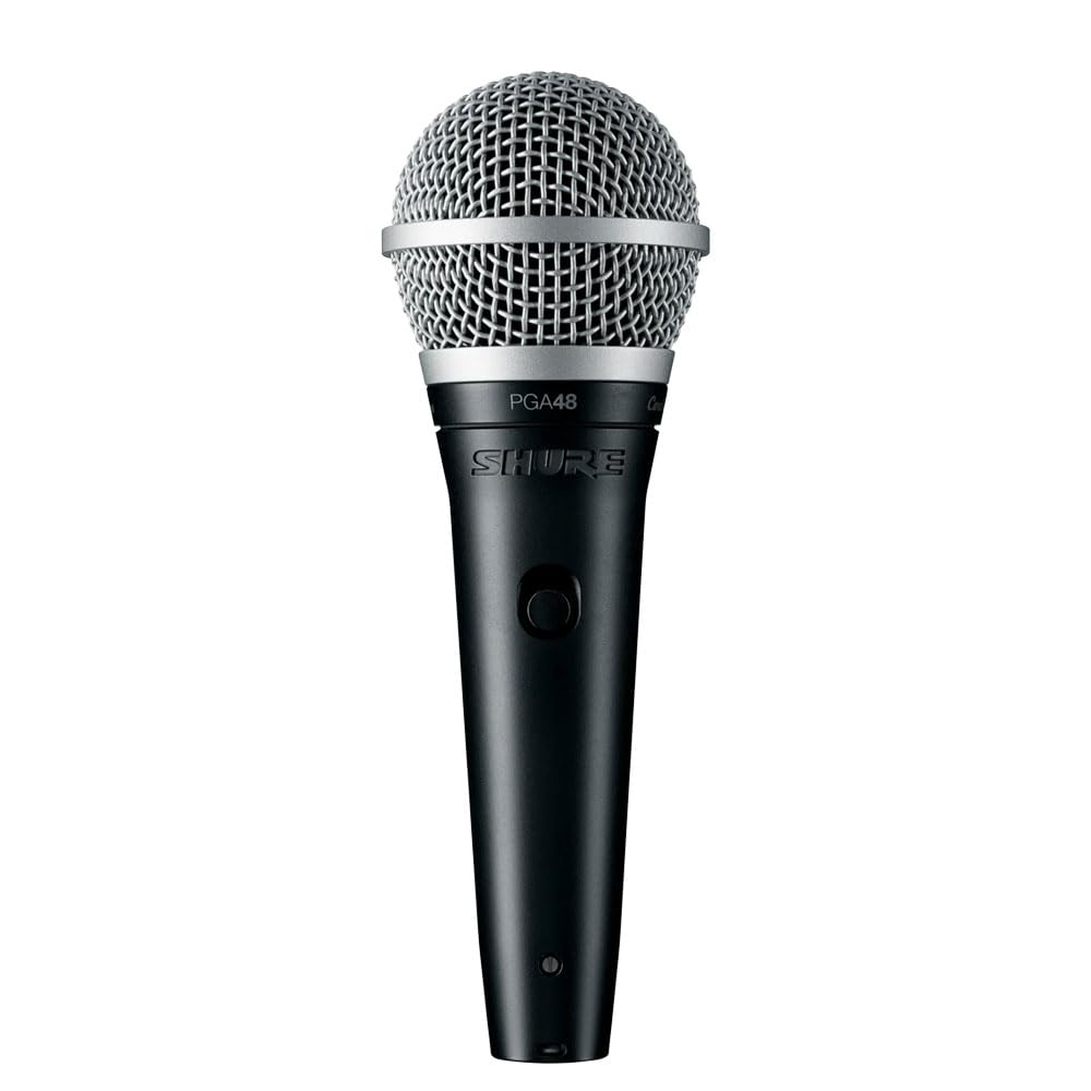 Shure Pga48 Dynamic Microphone   Handheld Mic For Vocals With Cardioid Pick Up Pattern, Discrete On/Off Switch, 3 Pin Xlr Connec
