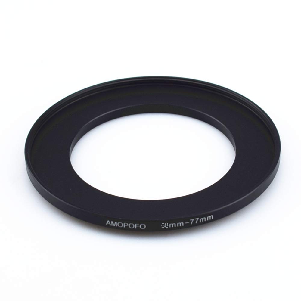 58 77Mm Metal Ring/58Mm To 77Mm Step Up Ring For Filters,Made Of Cnc Machined Space Aluminum With Matte Black Electroplated Finish,Compatible With All 58Mm Camera Lenses & 77Mm Accessories