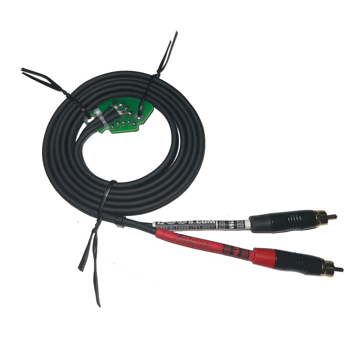 Technics 1200 1210 Gold Tip Rca Phono Cables With Internal Ground Pcb (Rcas Rcas)