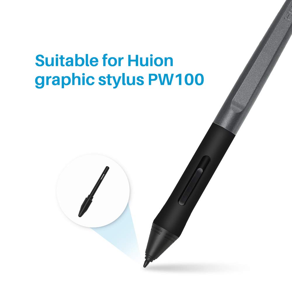 Huion 10 Pack Replacement Nibs Pn04 For Drawing Tablet Pw100 Stylus, Suitable For H610 Prov2/H640P/H950P/H1060P/Hs610/H1161/H320