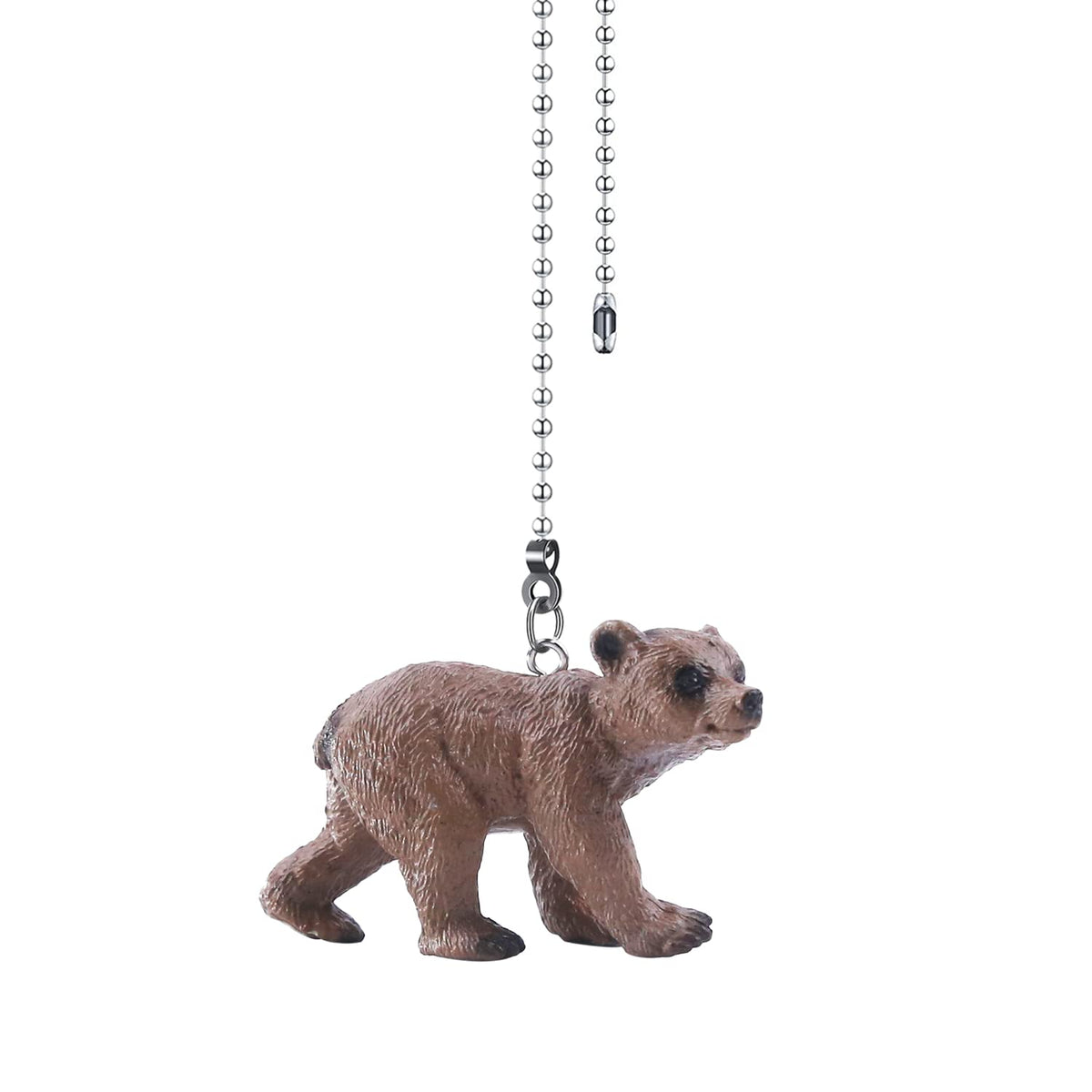 Dotlite Bear Ceiling Fan Pull Chain,12In Cute Bear Fan String Pulls Charm Extension Decorative,3Mm Diameter Beaded Fan Light Pul