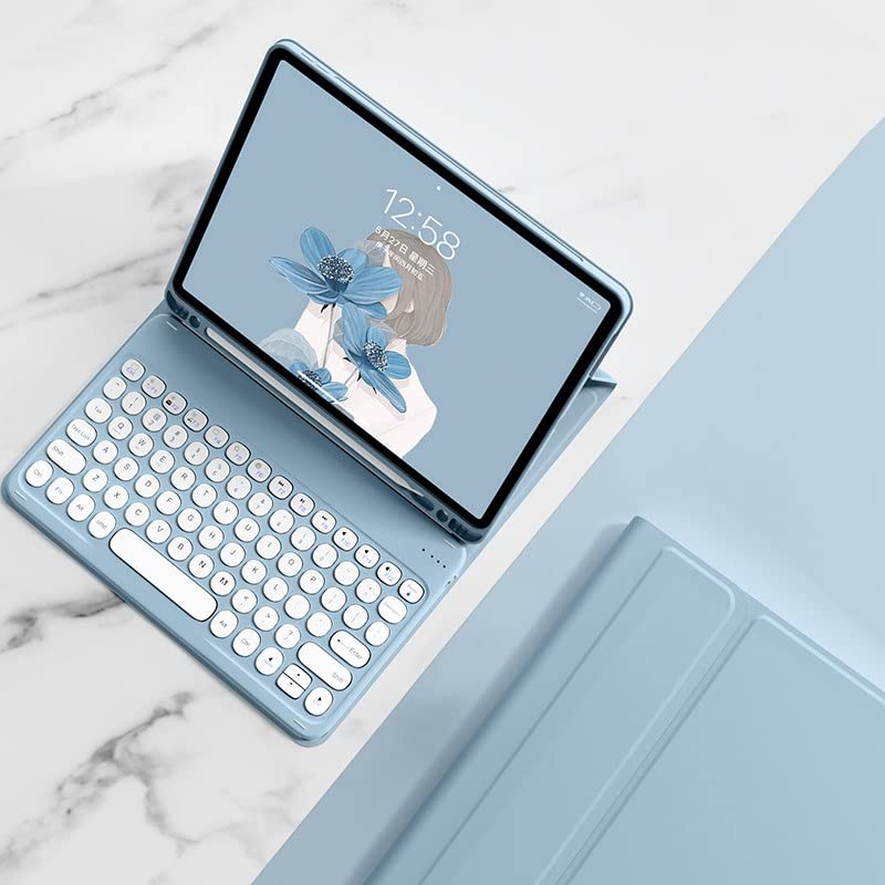 2021 New Ipad 10.2 Inch Ipad 9Th 8Th 7Th Generation Air 3Rd Gen Pro 10.5 Keyboard Case Cute Round Key Color Keyboard Wireless De