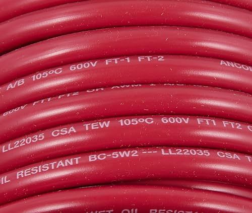 Ancor 112550 Marine Grade Electrical Tinned Copper Battery Cable (6-Gauge, Red, 500-Feet),WBHDWB000NV0HIG