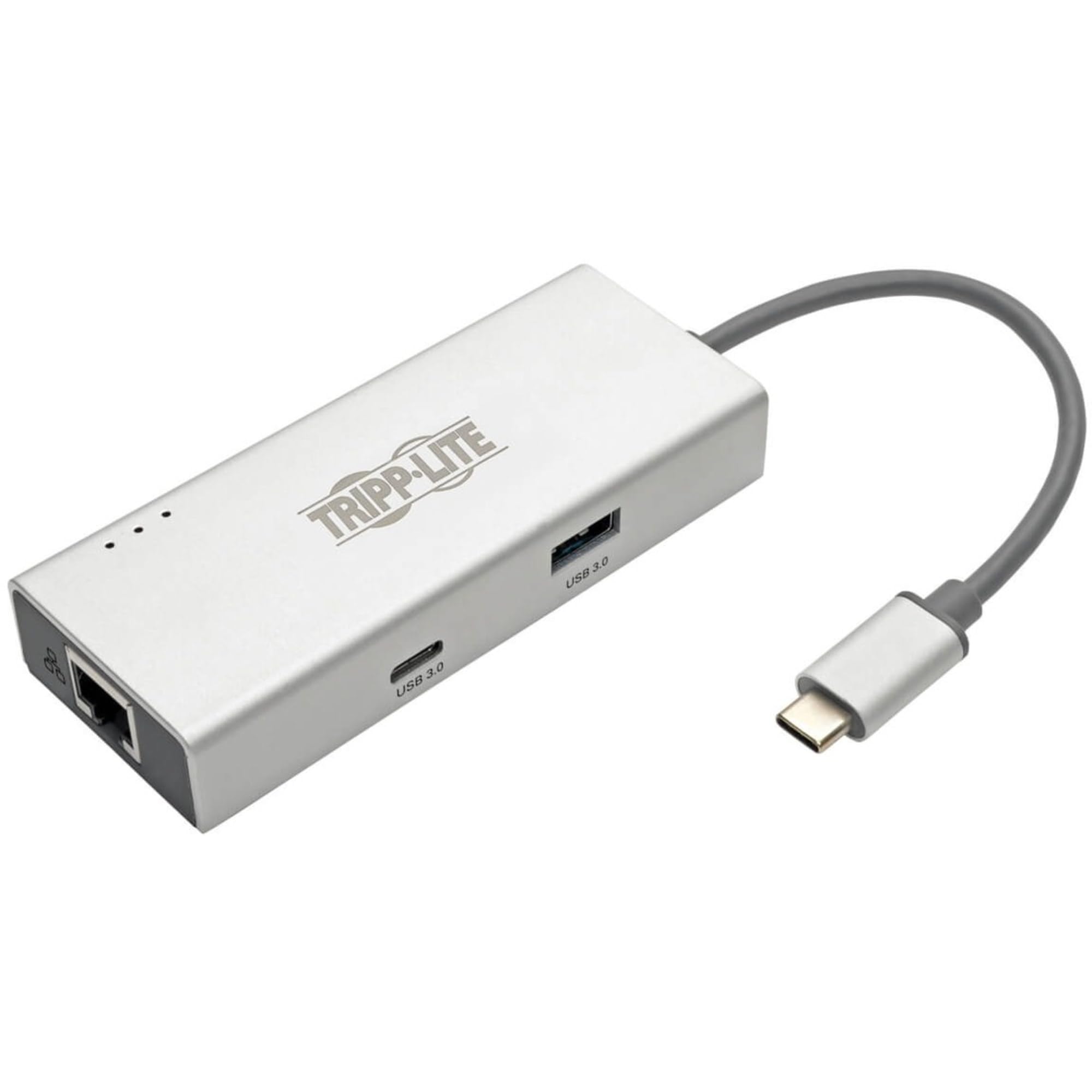 Tripp Lite USB C Docking Station w/ USB-A Hub, HDMI, Gbe, 4K @ 30Hz Portable Thunderbolt 3 Silver (U442-DOCK13-S)