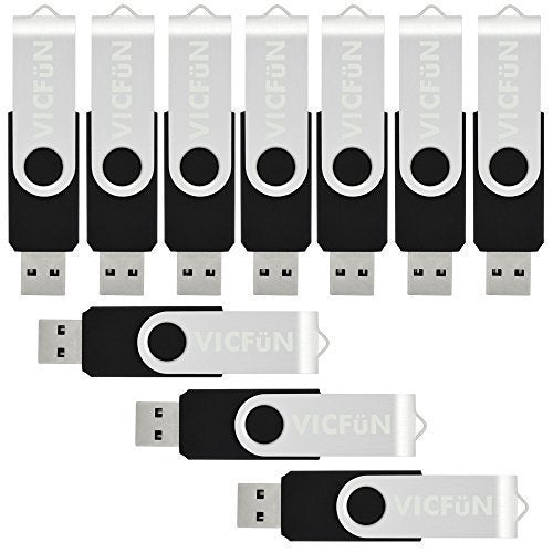 Vicfun 20 Pack 8Gb Usb Flash Drives Bulk 8Gb Flash Drive 20 Pack Usb Memory Stick 8Gb Usb 2.0 Black