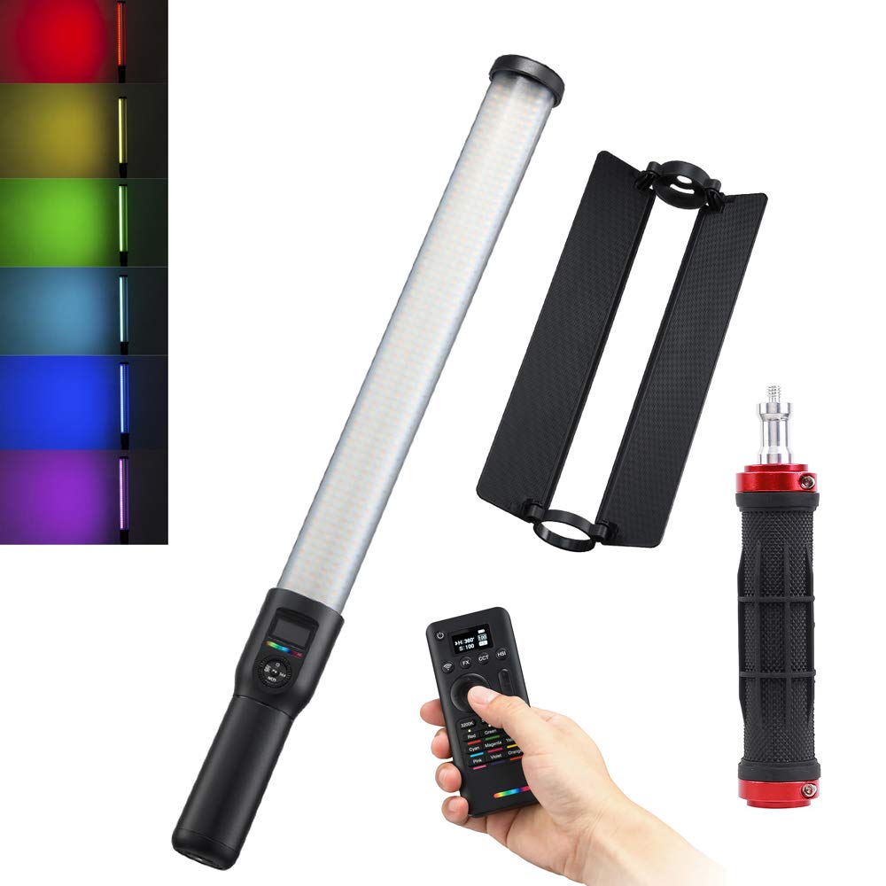 Godox Lc500R Rgb Led Light Stick, 2500K 8500K Adjustable, 360 Full Color, 14 Fx Lighting Effects, Cri 96 Tlc I98 Accurate Color,