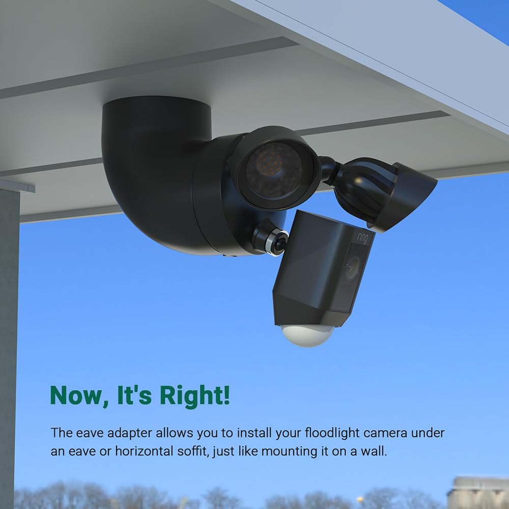 Holicfun Eave Mount For Ring Floodlight Cam Wired Plus, Floodlight Cam Wired Pro, Blink Wired Floodlight Camera, And Wyze Floodl