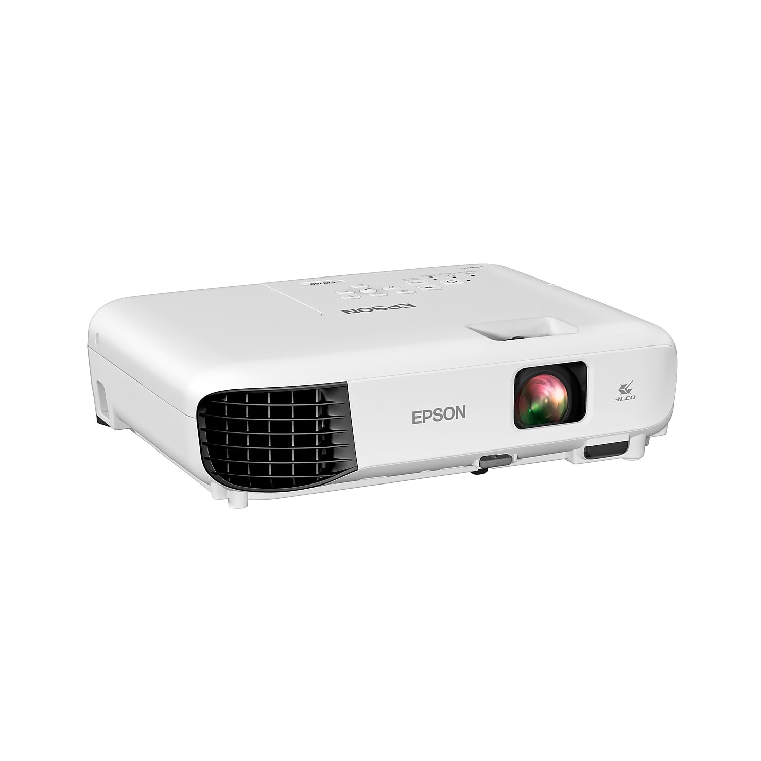 Epson Ex3280 3 Chip 3Lcd Xga Projector, 3,600 Lumens Color Brightness, 3,600 Lumens White Brightness, Hdmi, Built In Speaker, 15,000:1 Contrast Ratio