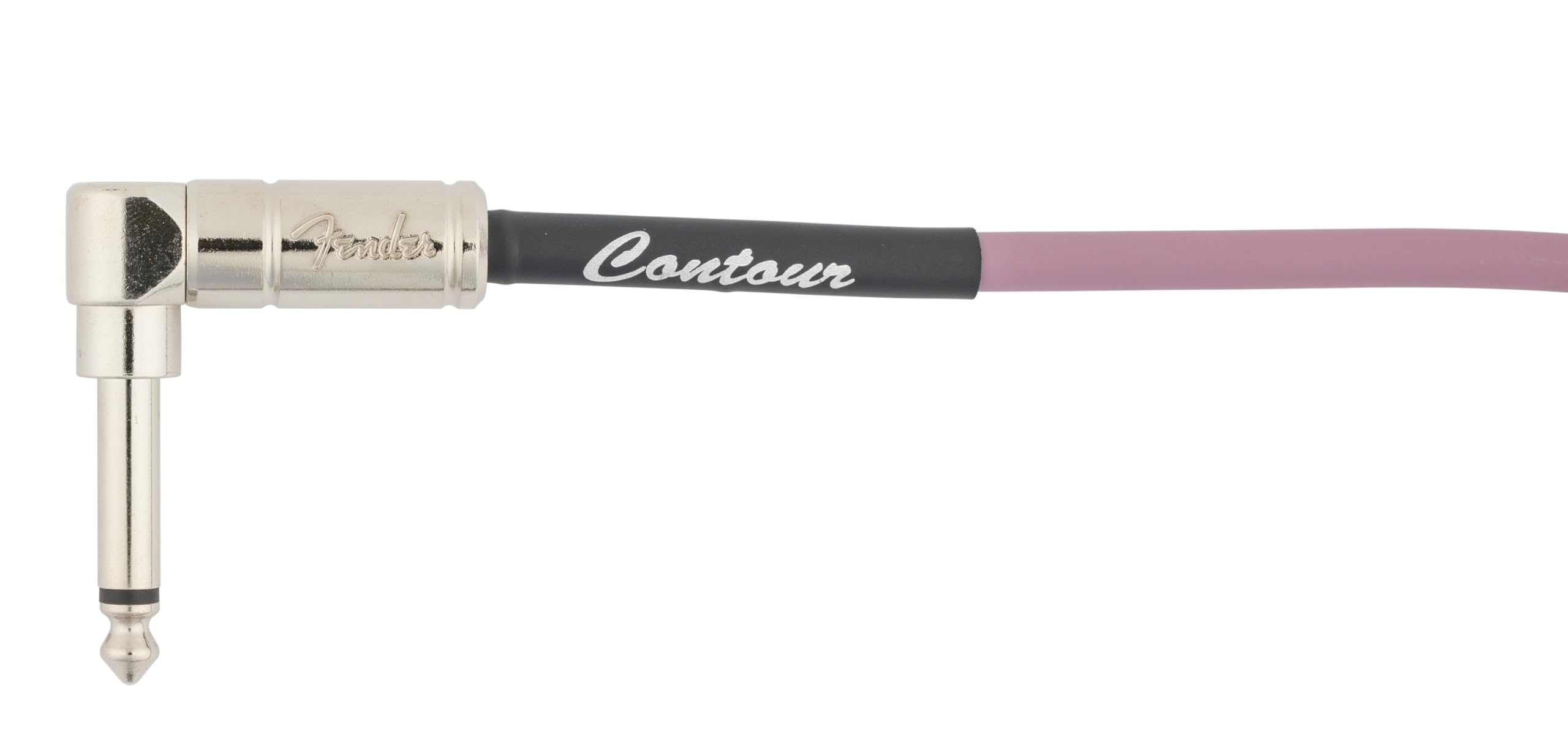 Fender Contour Coiled Instrument Cable, Guitar Accessories, Straight/Angle, Burgundy Mist, 30 Ft