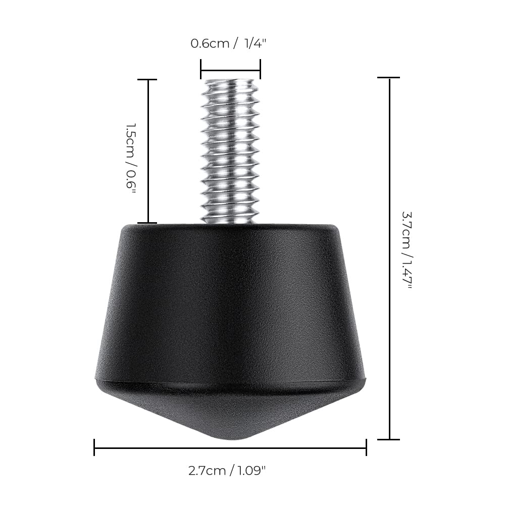 K&F Concept Universal Anti-Slip Rubber Tripod Foot Spikes Compatible With 1/4 Inch Thread Tripod Monopod Legs Feet Replacement P