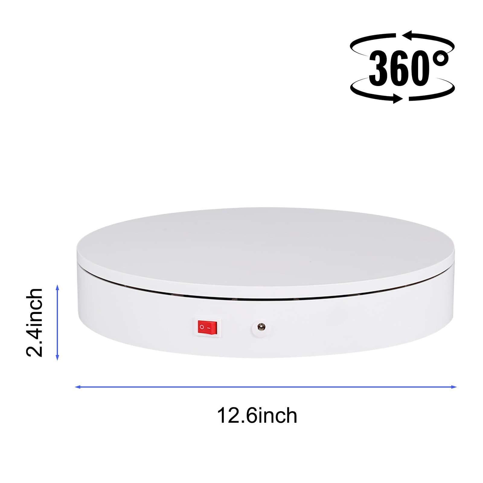 Comxim Professional 360 Degree Photography Turntable Rotating Display Stand For Product Photography, Load Bearing 88Lbs,12.6 In