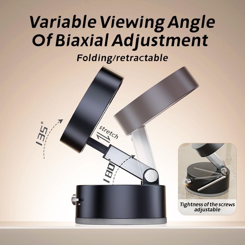 Jssfss Vacuum Magnetic Suction Phone Holder, 2025 New Retractable Strong Suction Cup Magnetic Hands-Free Car Cellphone Mount Fol