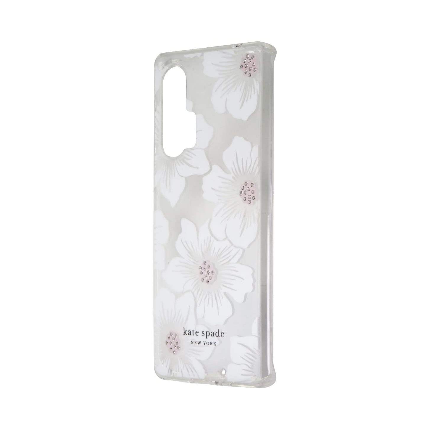Kate Spade Hardshell Case For Motorola Edge+ (Plus) Hollyhock Floral Clear/Cream