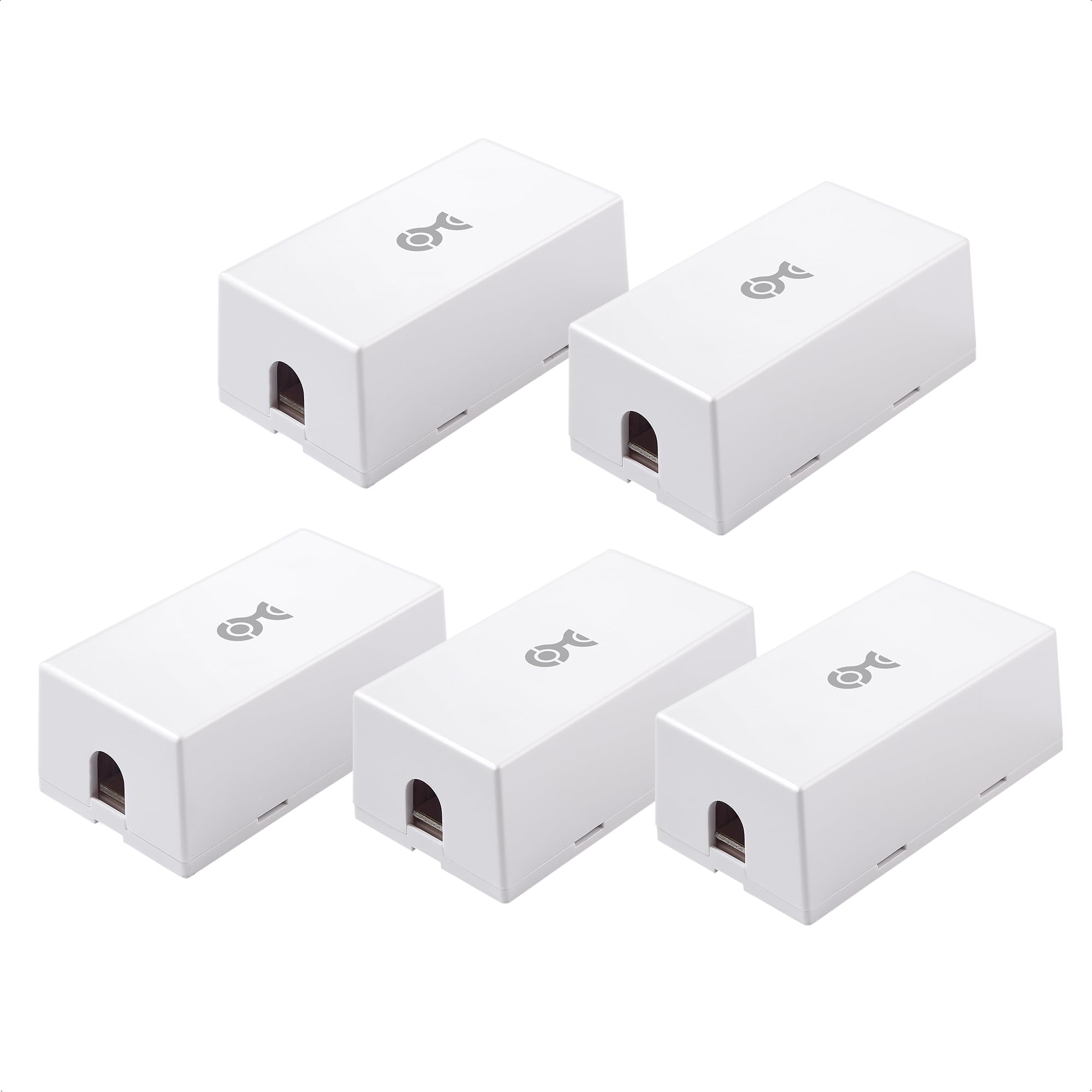 Cable Matters 5 Pack Cat 6 Splice, Cat 6 Ethernet Junction Box (Cat 6 Junction Box/Ethernet Splice) in White