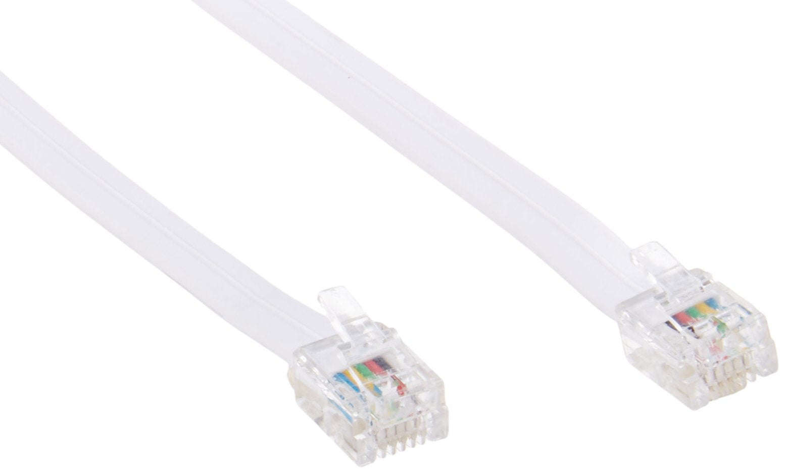 100FT 6-Wire Mod Tel Cord Wht Premium Retail Blister Pack