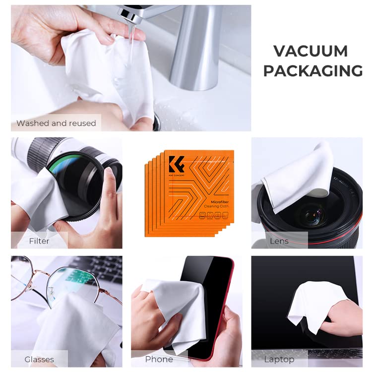K&F Concept 15 In 1 Camera Lens Cleaning Kit With Camera Blower, Glasses Wipes*10, Cleaning Liquid, Microfiber Cleaning Cloth*2,