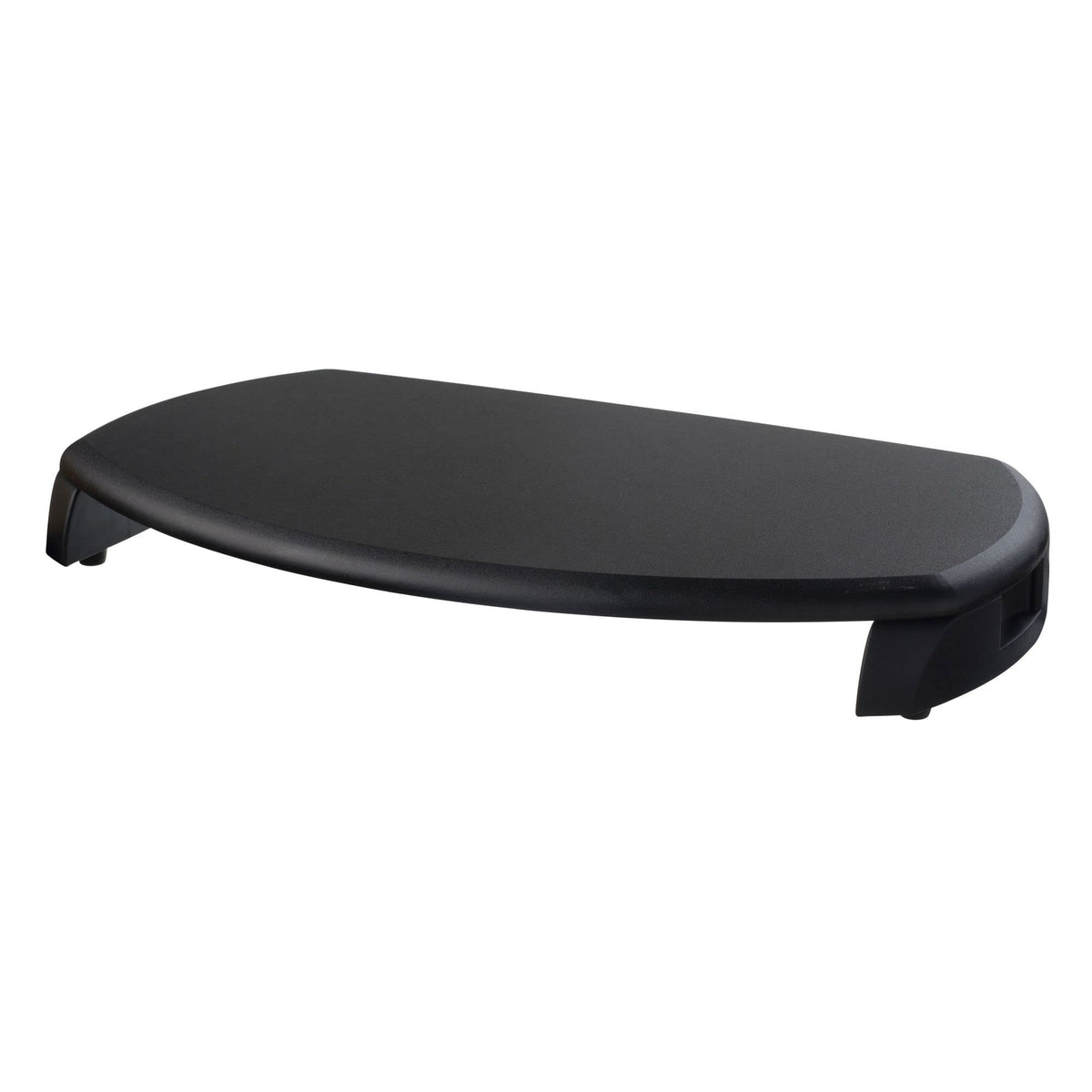 Kantek Desktop Computer Monitor Stand With Keyboard Storage, Mdf Wood Top, Holds Up To 80 Lbs, 23'' X 13.25'' X 3'', Black