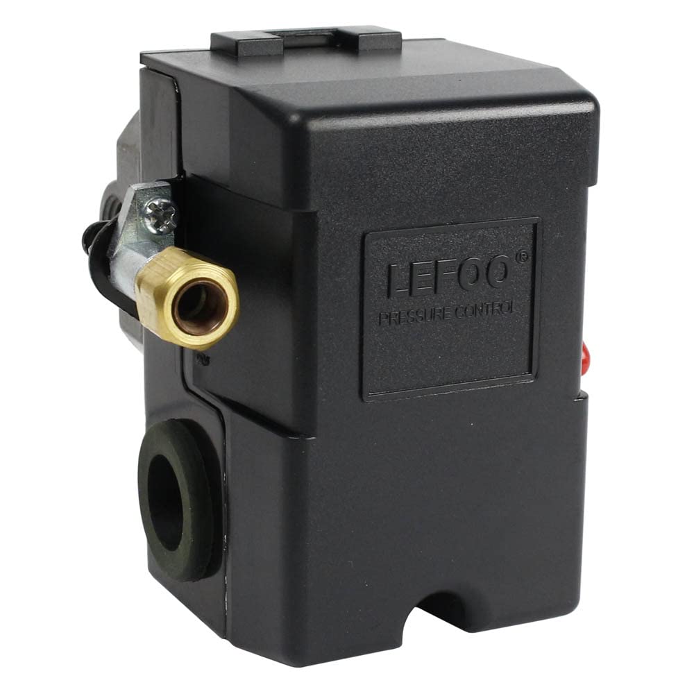 Lefoo Pressure Switch Control 90 125Psi 4 Port Heavy Duty 26 Amp For Air Compressor Lf10A 4H 1 Npt1/4 90 125