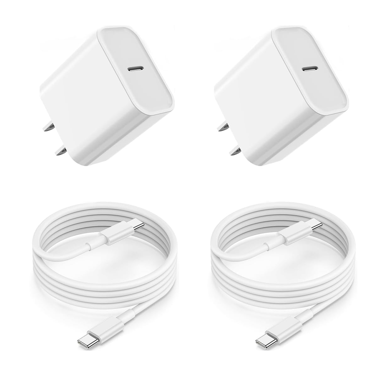 Iphone 16 15 Fast Charger,Type C Charger Usb C Charger 20W Power Adapter Fast Charging Block Charger With 2 Pack 3Ft C Cable For