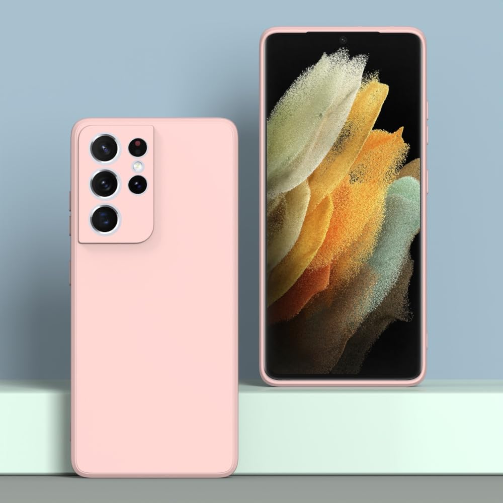 Wogroo For Samsung Galaxy S21 Ultra Case Pink, Scratch Resistant With Soft Touch, Slim Thin Phone Cover For Samsung Galaxy S21 U