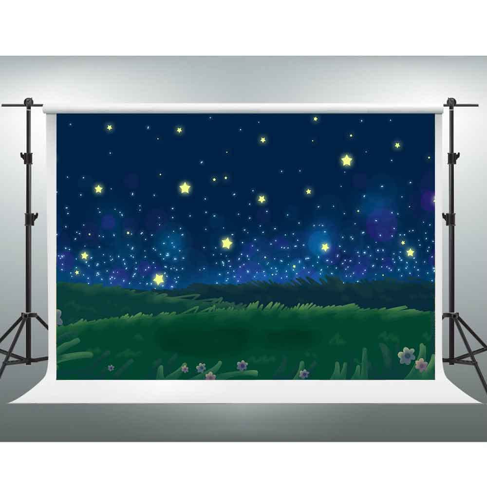 7X5Ft Cartoon Backdrops Fantastic Starry Sky Night Landscape Camping Themd Party Background Photo Booth Backdrop Studio Props Gy