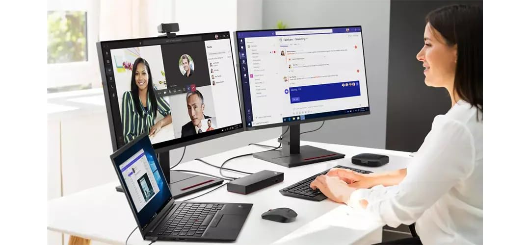 Lenovo Thinkpad Universal Thunderbolt 4 Dock 8K Display Support Up To 100W Power Delivery 40B00135 With Hdmi Cable And Dp Cable