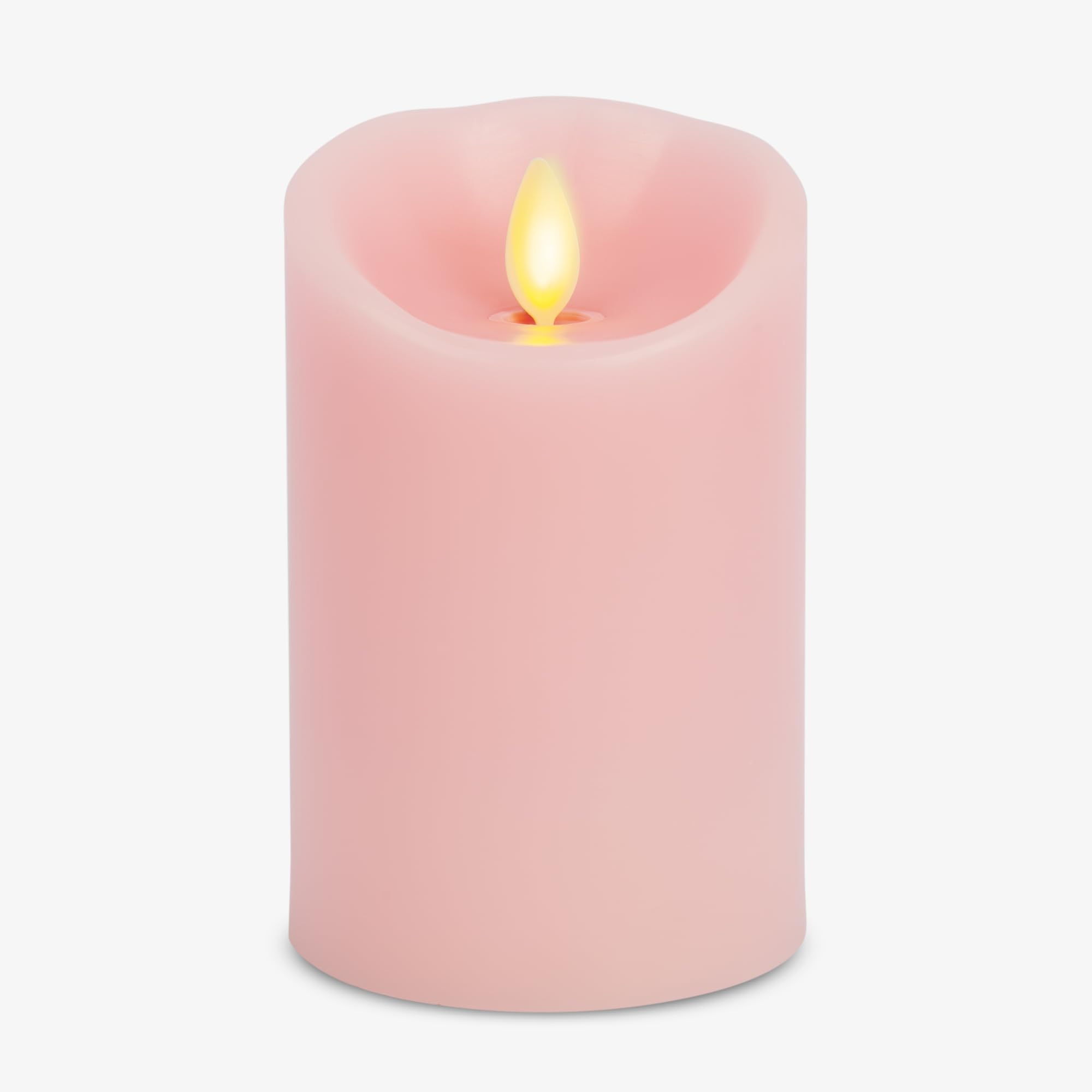 Luminara Flameless Led Battery Operated Flickering Pillar Moving Flame Candles (Saga Rose, 3 X 4.5)