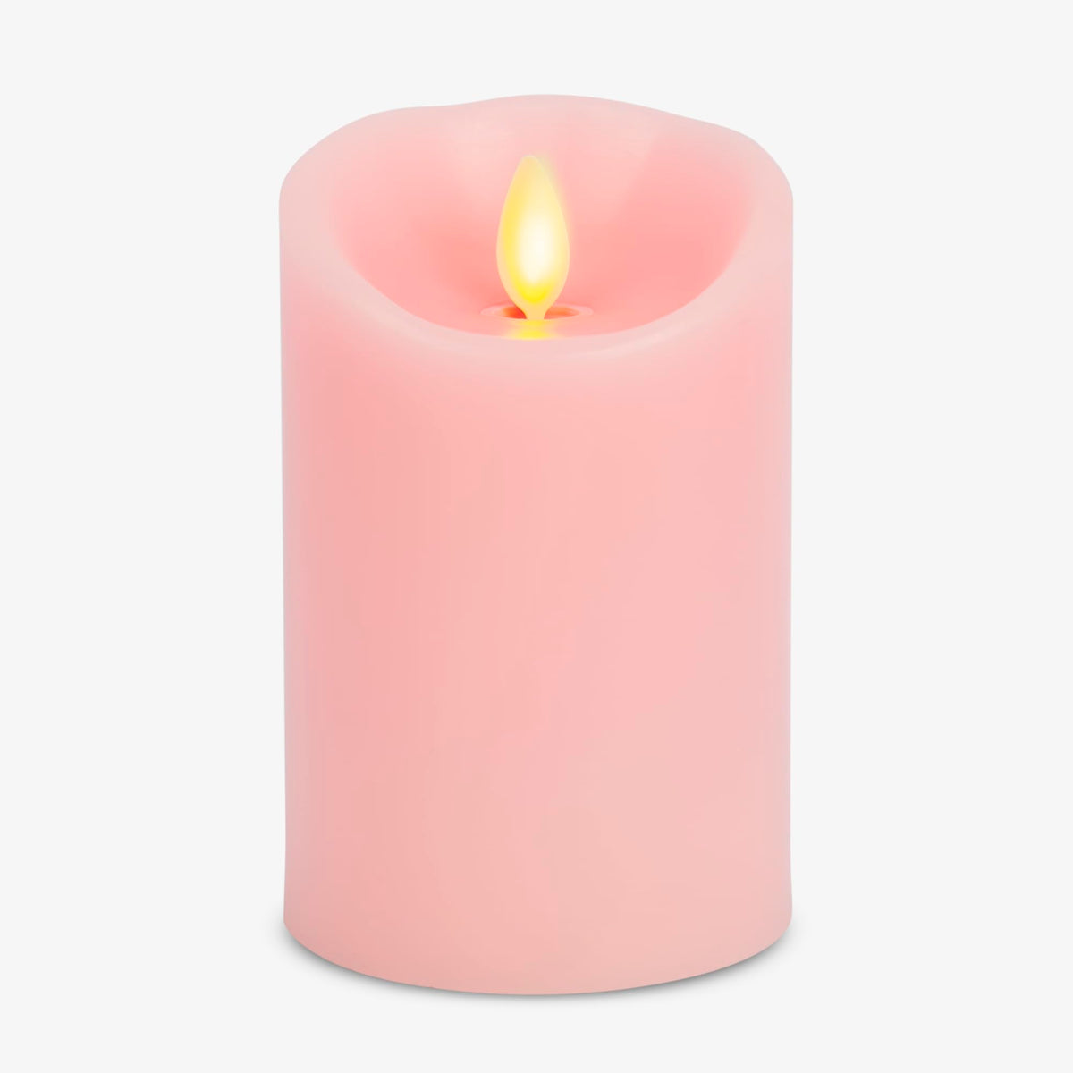 Luminara Flameless Led Battery Operated Flickering Pillar Moving Flame Candles (Saga Rose, 3 X 4.5)