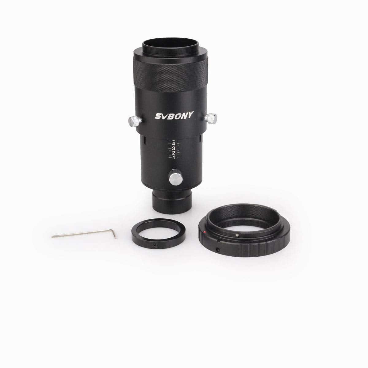 Svbony Sv112 Telescope Camera Adapter Kit For Canon Eos Rebel Slr Dslr Prime Focus And 1.25 Inches Variable Projection Eyepiece Astrophotography
