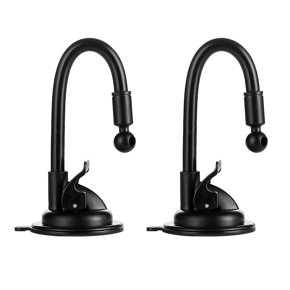 Thtrht 2 Pack Car Phone Holder Mount Suction Cup Replacement With Long Arm Gooseneck 17Mm Ball Joint Connector Suction Stand For