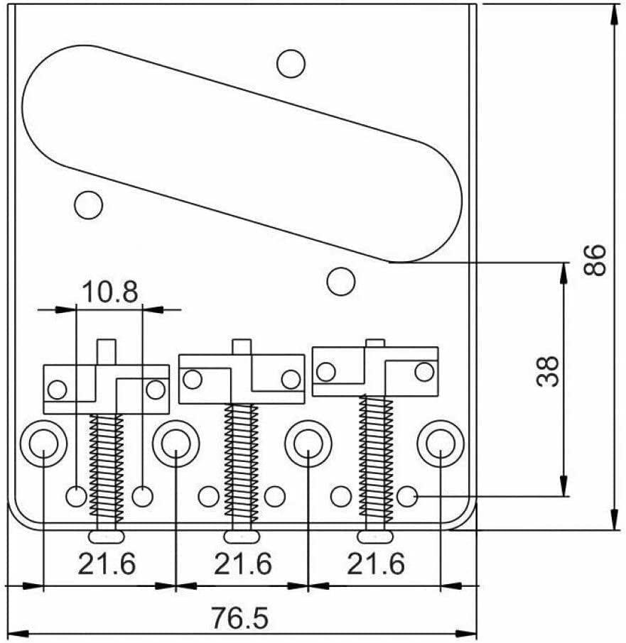 Tuoren Vintage Telecaster Bridge With Brass Compensated 3 Saddles Assembly Fit Fender Telecaster Tele Electric Guitar