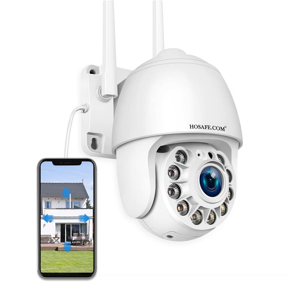 Hosafe.Com Cameras For Home Security Outdoor Wifi, Plugin 24/7 Video Surveillance System, Spotlight Color Night Vision, Human M