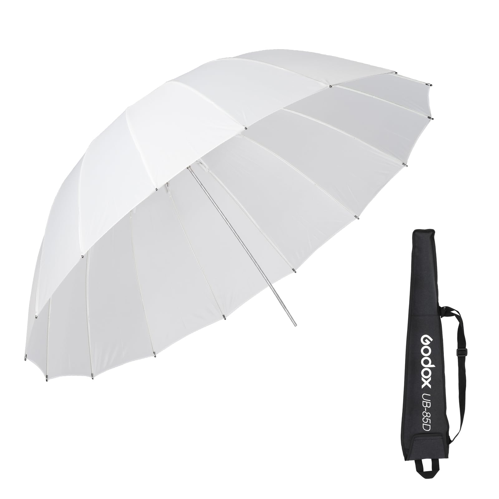 Godox Ub 85D 33.5In/85Cm Parabolic Translucent Umbrella, White Shoot Through Photography Umbrella With Carry Bag Portable For Ve