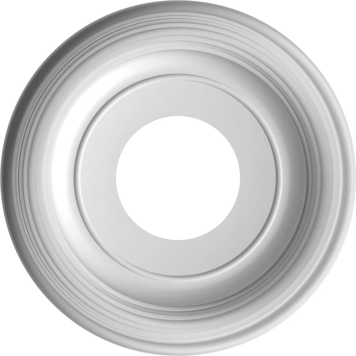 Ekena Millwork Cmp10Trghc Traditional Thermoformed Pvc Ceiling Medallion (Fits Canopies Up To 5 1/2''), 10''Od, Ultracover Satin