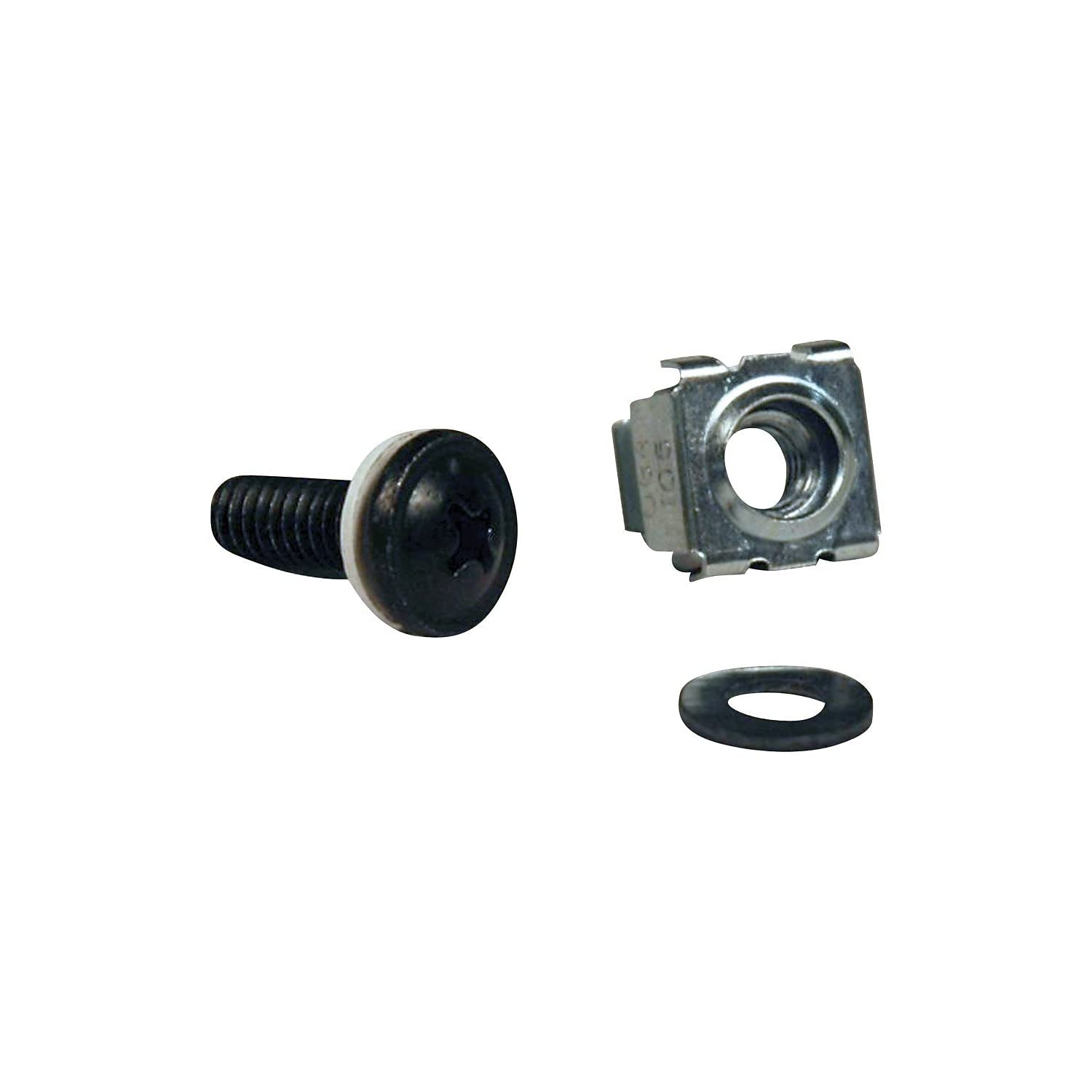 Tripp Lite 50Pc Rack Enclosure Cabinet Square Hole Hardware Kit M5 Screws And Washers Srcagenut5Mm