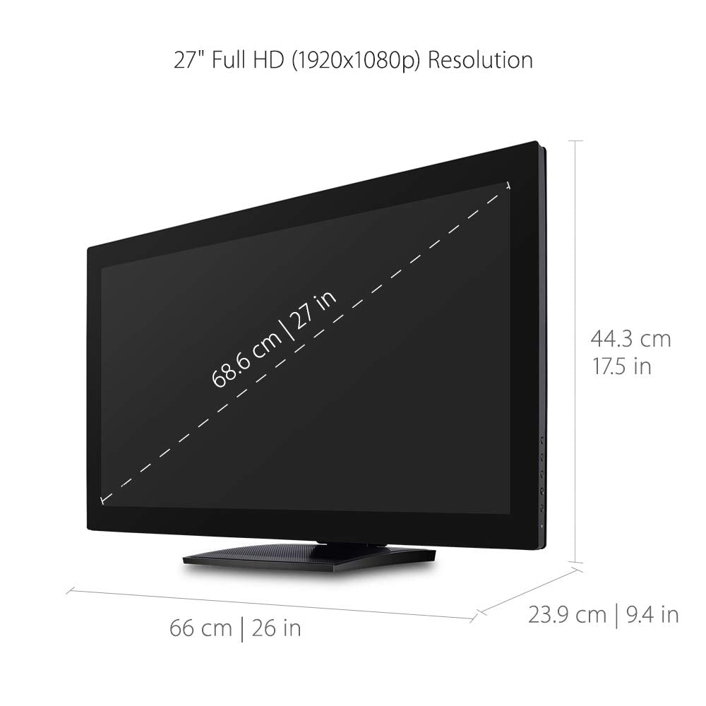 Viewsonic Td2760 27 Inch 1080P 10 Point Multi Touch Screen Monitor With Advanced Ergonomics Rs232 Hdmi And Displayport