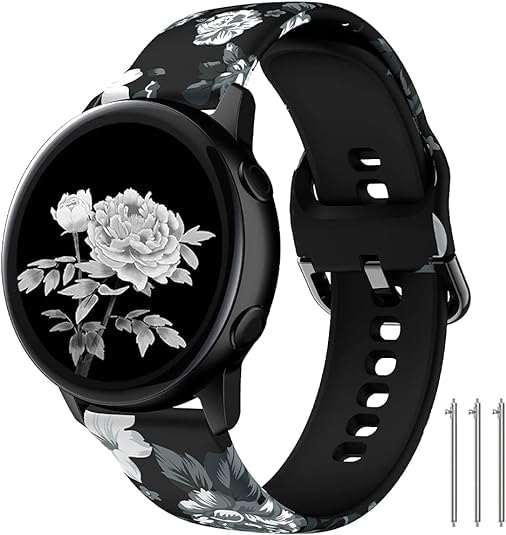 Toolaik Florai 22Mm Watch Band Compatible For Samsung Galaxy Watch 3 45Mm/Gear S3 Frontier/Classic,Silicone 22Mm Watch Band Quic