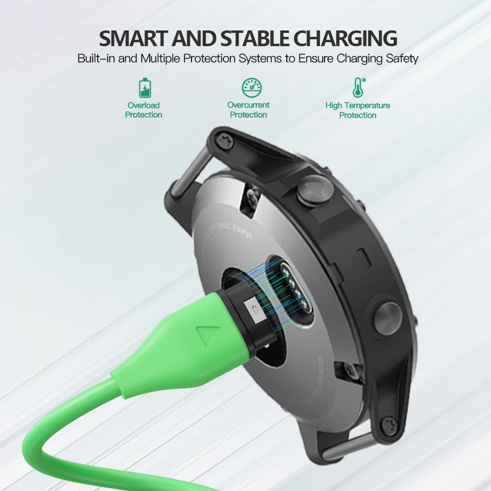 Tucana Replacement Charge Cable Compatible With Garmin Watch (Usb 2Pcs)