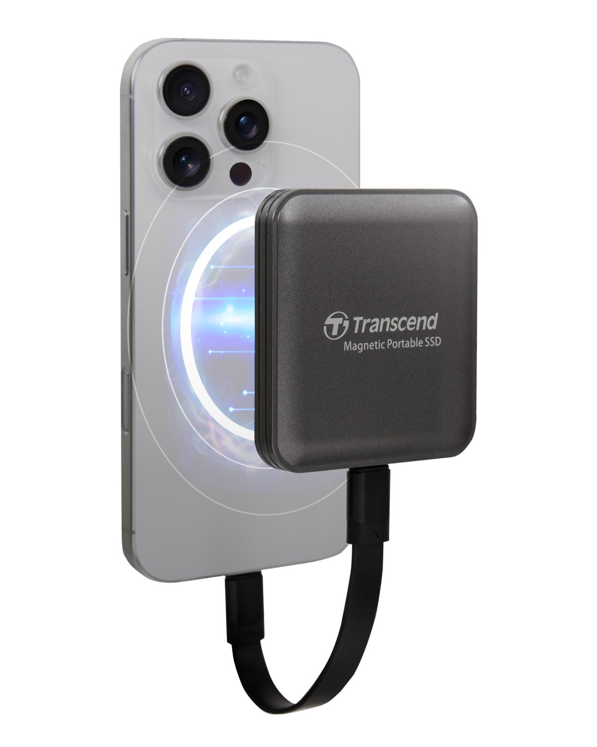 Transcend 1Tb Magnetic Portable Esd420 External Ssd, Up To 2000Mb/S, Supports Apple 4K Prores Iphone15,16,17 Ipad,Mac,Tablets,Wi