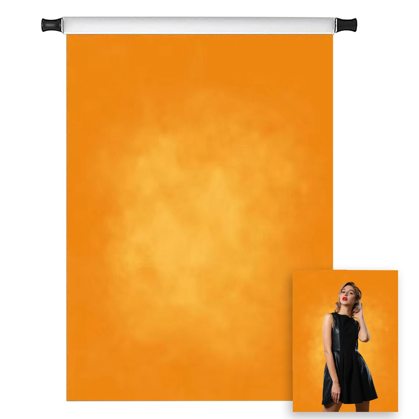 Kate Orange Photography Backdrops Abstract Photo Backdrop Poratrait Background For Photoshoot, 5X7Ft