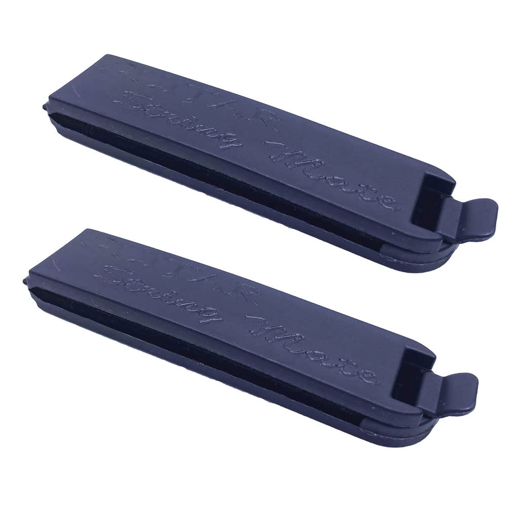 Tuoren 2Pcs Guitar String Mute Noise Damper Acoustic Guitar Muffler Silencer Practice Tool Black   Built In Mute Felt Material