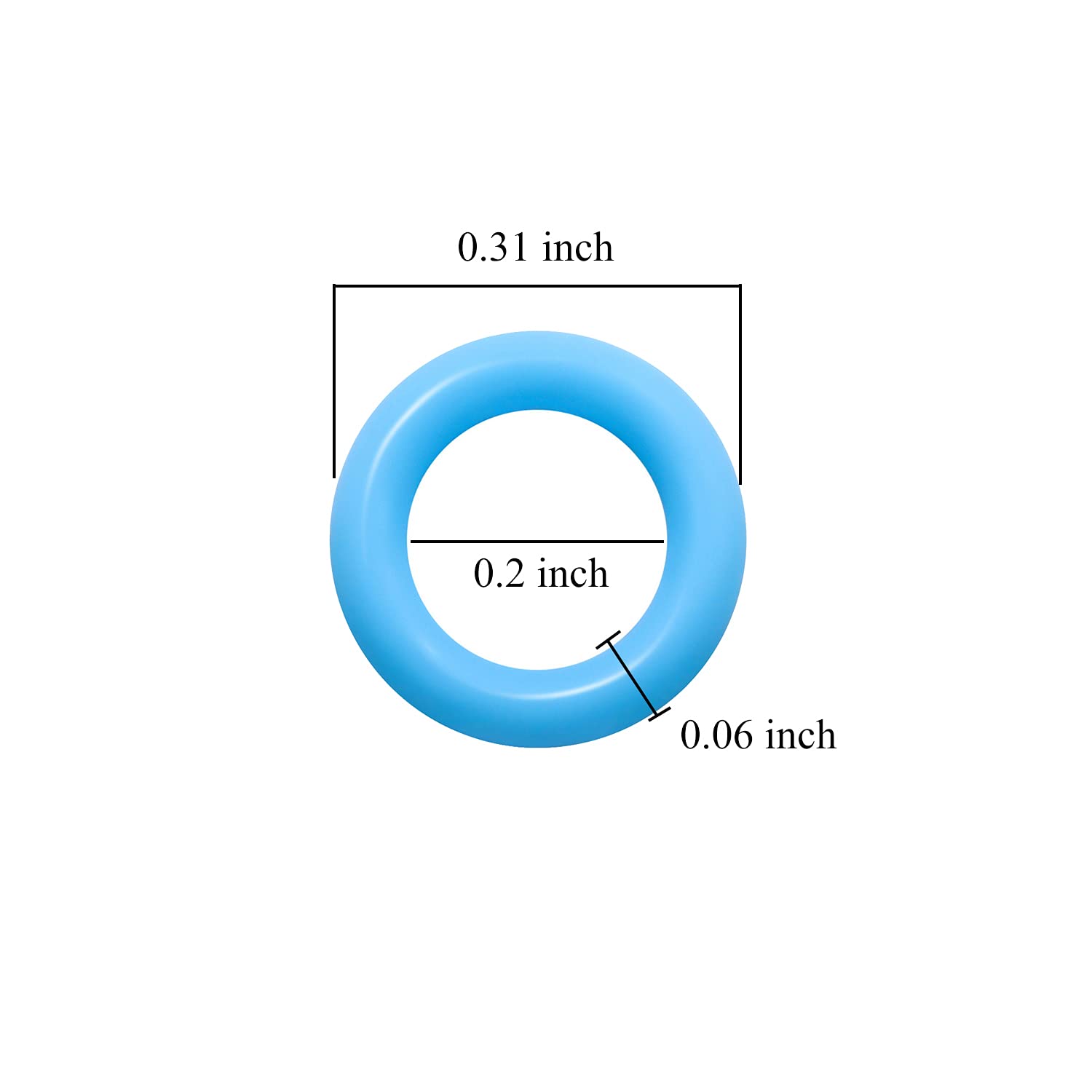 Threebulls 120Pcs Clear Rubber O Ring Keyboard, O Rings Keycaps, Switch Dampeners Keycap, For Cherry Mx Key Switch Keyboards Dampers,Blue