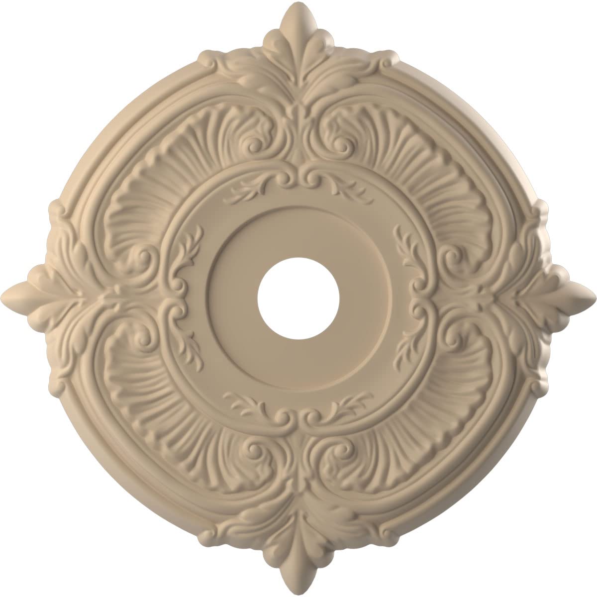 Ekena Millwork Cmp22Atgbe Attica Thermoformed Pvc Ceiling Medallion (Fits Canopies Up To 7 3/4''), 22''Od, Ultracover Satin Smok