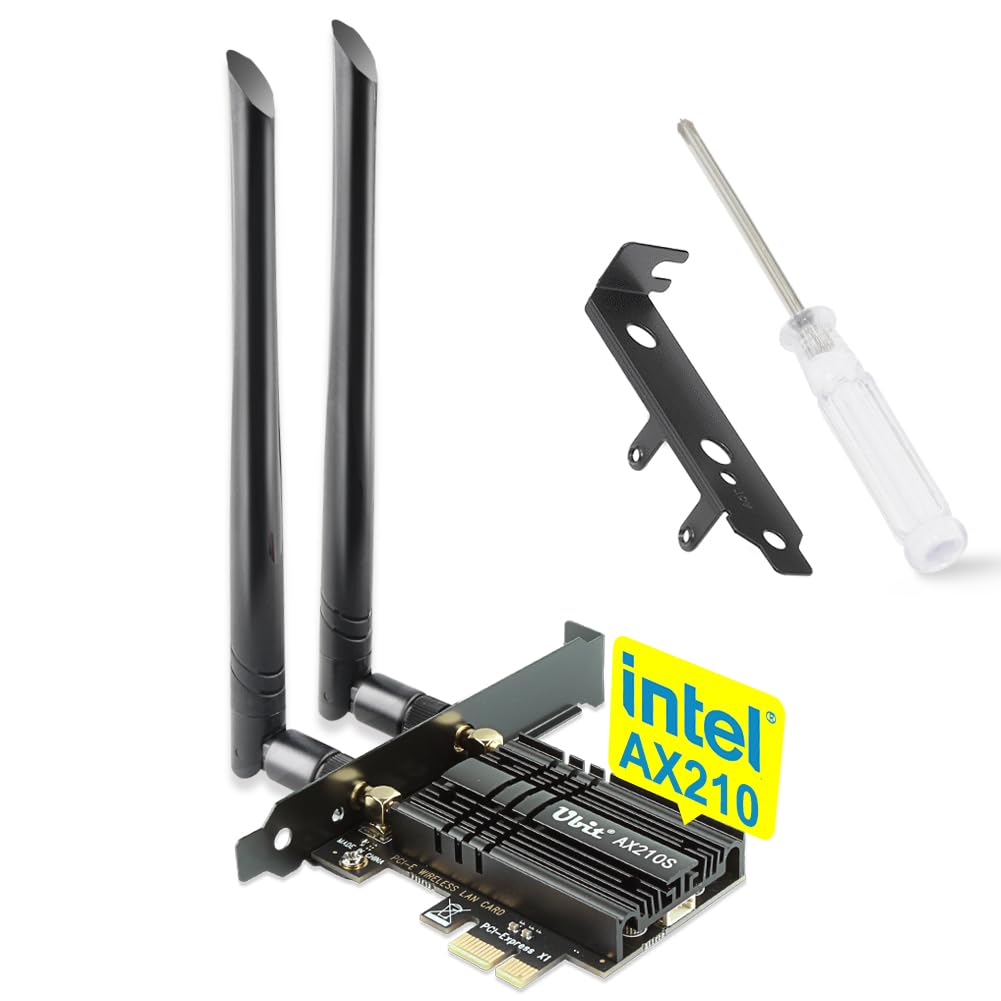 Ubit Wifi Card 6E 5400Mbps For Intel (6Ghz&5Ghz&2.4Ghz) Pcie Wifi Card, Bt 5.2, Pcie Network Card With Ofdma,Ultra Low Latency,