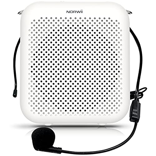 NORWII Portable Voice Amplifier Mini Rechargeable with Wired Microphone Headset & Waistband, 4000mAh Personal Voice Amplifier fo