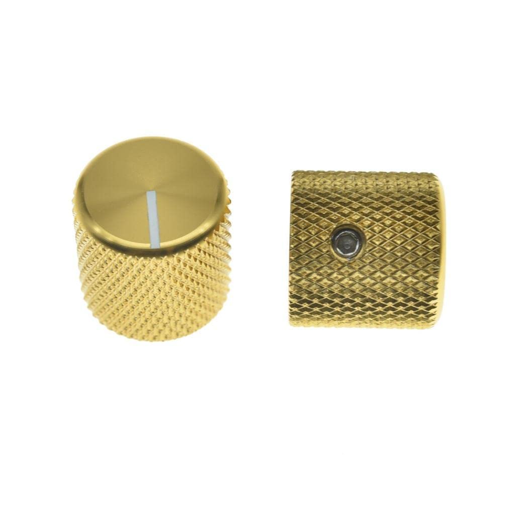 4Pcs Aluminium Guitar/Bass Knobs Volume/Tone Control Knob 1/4  Metal Universal Potentiometer Pot Knobs With Set Screw And Indica