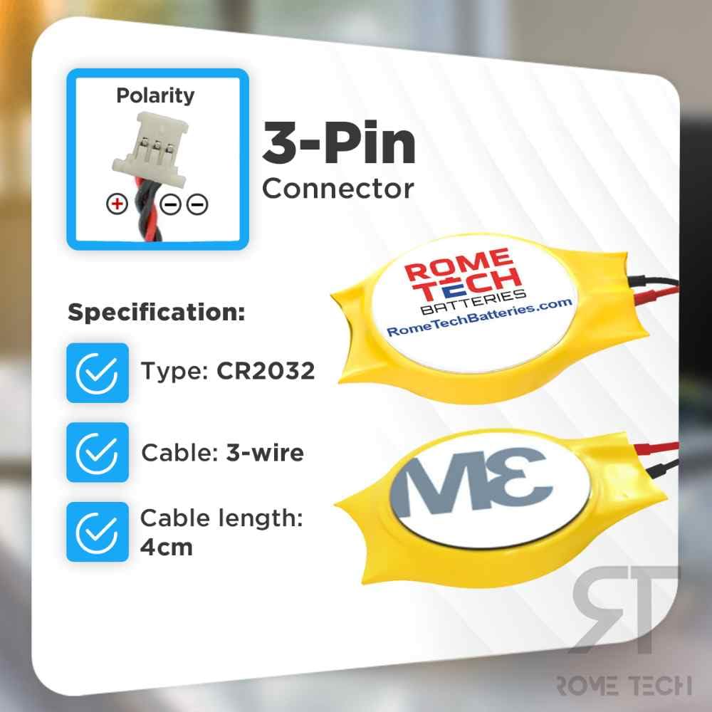 Rome Tech Rtc Cmos Battery For Dell Latitude E4200 E4300 Studio 14 14Z 1440 1440 Pp40L   Laptop Backup Bios Rtc 3V Cr2032 Batter