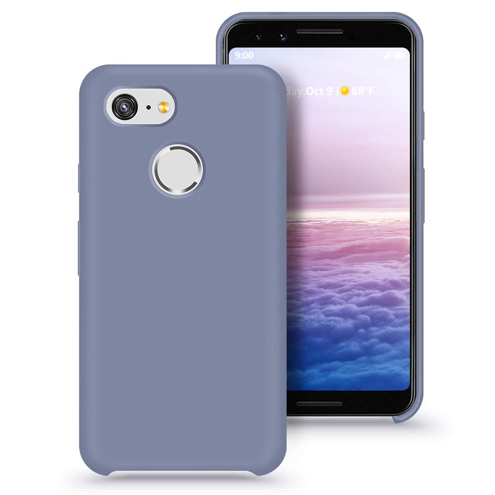 Abitku Google Pixel 3 Case, Google Pixel 3 Slim Case, Silicone Gel Rubber Case Soft Microfiber Cloth Lining Cushion Compatible F