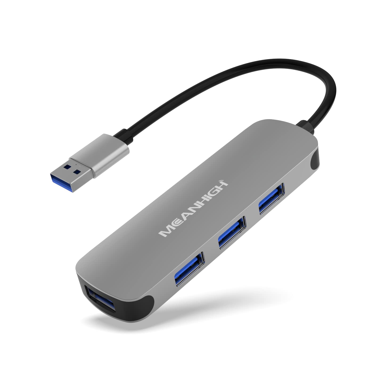 USB 3.0 Hub MEANHIGH 4 Port USB Hub for Laptop Multiport Splitter for Computer USB Port Expander for MacBook pro iMac HP,Dell, A