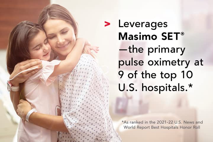 Masimo Mightysat Fingertip Pulse Oximeter With Bluetooth, Monitor Blood Oxygen Saturation And Breath Per Minute, Oled Screen, To